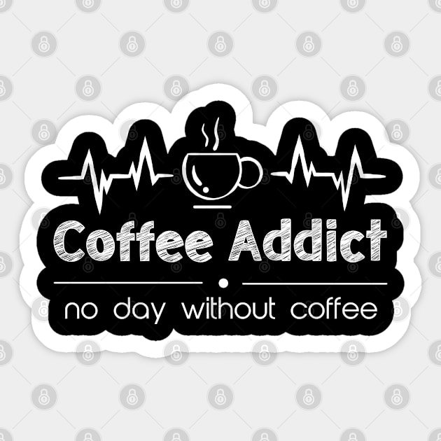 no day without coffee - coffee addict Sticker by Ojoy